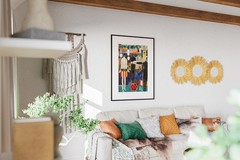 Afrocentric Abstract Poster Black Identity Contemporary Wall Art Print