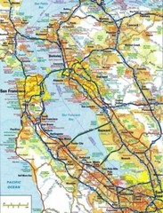 Road Map San Franciso Bay Area City Northern California Poster Photo Picture