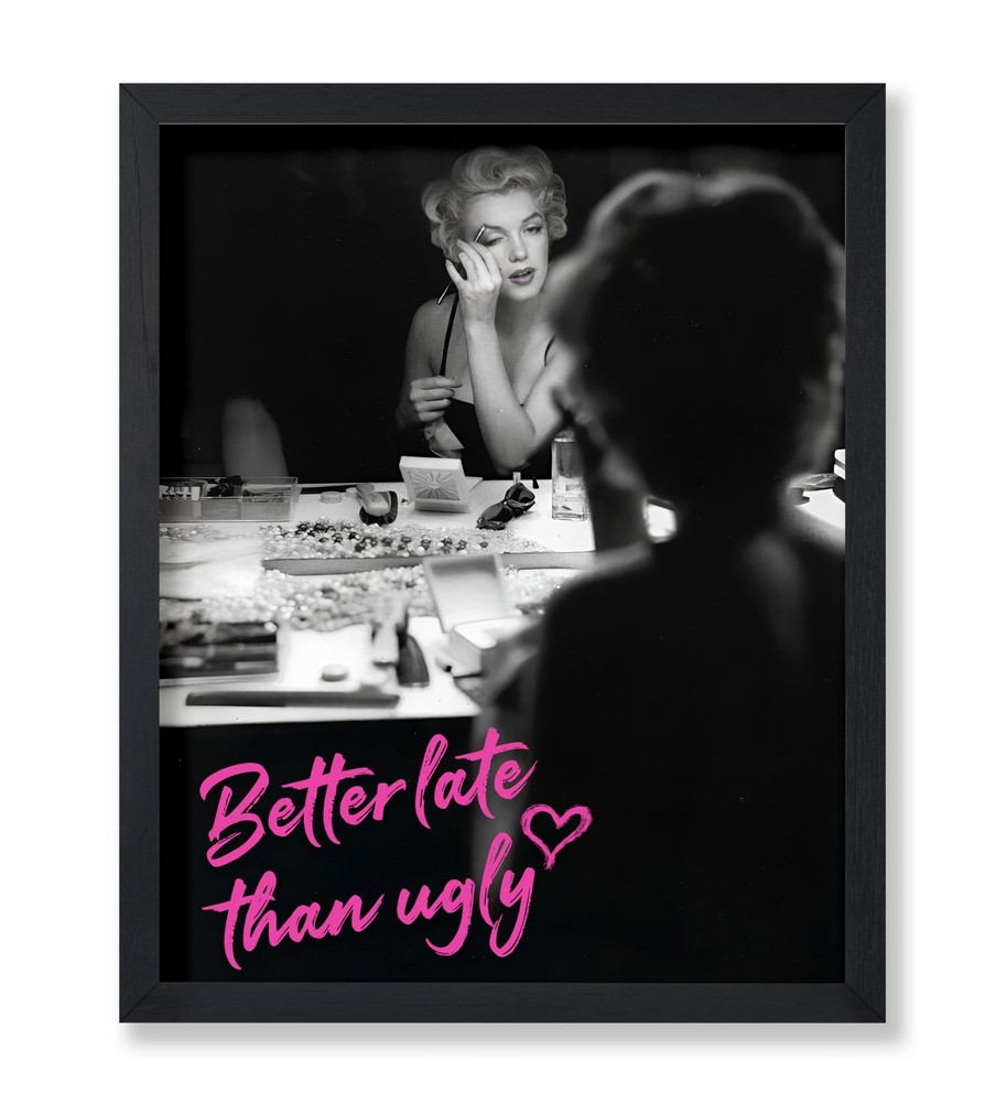 Marilyn Print – Better Late Than Ugly Poster – Altered Art – Gift for Men & -…