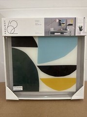 Project 62- Set of 2 14″x14″ Abstract Shaped Acrylic Art.