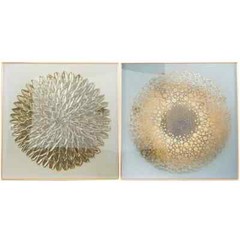 ALUM CRYSTAL PORC WALL ART S/2 32″W, 32″H new in box