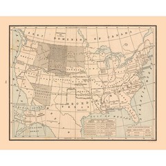 Historic State Map – United States 19th Century – Cram 1888 – Vintage Wall Art