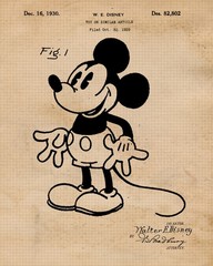 Classic Theme Park Rides V25 Patent Prints 6 (8×10) for Home Work Disney Office
