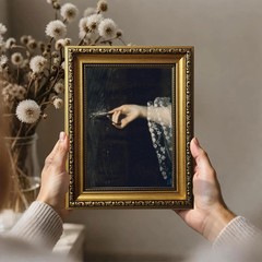 Vintage Gold Framed Wall Art Moody Canvas Art Dark Academia Pictures Wall Dec…