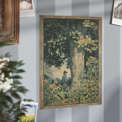 Vintage TREE FLOWER NATURE Wall Art, Tree Of Life Botanical Poster, Floral Decor