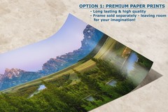 Grand Teton Rustic Wall Art Country Décor, Wyoming Mountain Landscape