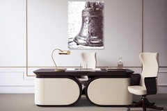 Unique Liberty Bell Philadelphia Black and White Wall Decor, 24x32in American…