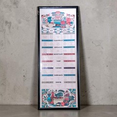Vtg 1967 Disabled American Veterans Herbs Spices Chart Framed Pillsbury MCM Art