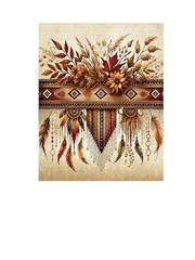 11×14 Boho Border Canvas Print Wall Art