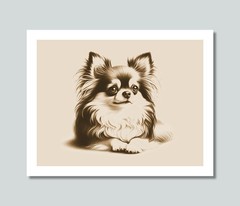 Long-Hair CHIHUAHUA Dog Photo Picture Pet Print in 8×10, 8.5×11 or 11×14 WB4s