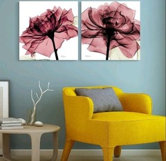 Empire Art Direct «Chianti Rose I & Il Frameless Free Floating Tempered Glass