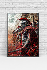 Spartans Roman Warrior 300 Art Poster Print – No Frame