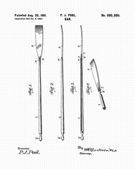 Classic Rowing Patent Prints, 4 (8×10) Art Decor Home Work Office School Student