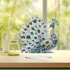 1 piece DIY Peacock Diamond art table to decorate adult single-sided acrylic