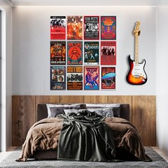 Vintage Rock Band Posters for Room Aesthetic, 70s 80s 90s Retro Music Room Wa…