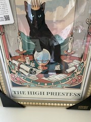 Sapna Shah The High Priestess Tarot Black Cat Framed Wall Art Gold 12×18 New