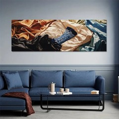 Panoramic Modern Bed Sheet Design Painting Canvas Wall Art Home Décor Picture