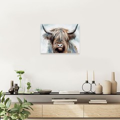 Highland Cow Canvas Prints Wall Art Colorful Graffiti Animal Picture Highland…