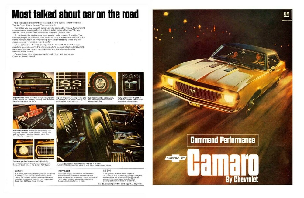 1967 Camaro Intro Ad – Poster 20×30