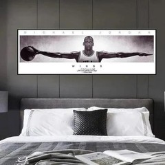 Michael Jordan WINGS Black & White Framed Horizontal Basketball Poster