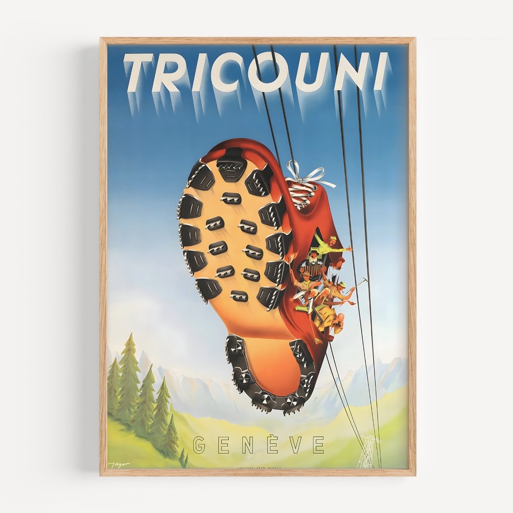 Tricouni Genève – 1950 Retro Travel Poster