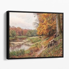An Autumn Day in the Forest 1918 Landscape Canvas Wall Art Print