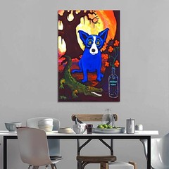 Blue Dog George Rodriguez Canvas Art Home Decor Poster