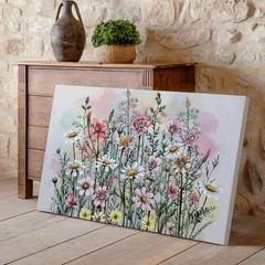 Serene, Watercolor-style Illustration Featuring A Lush Array Wall Art Home Decor