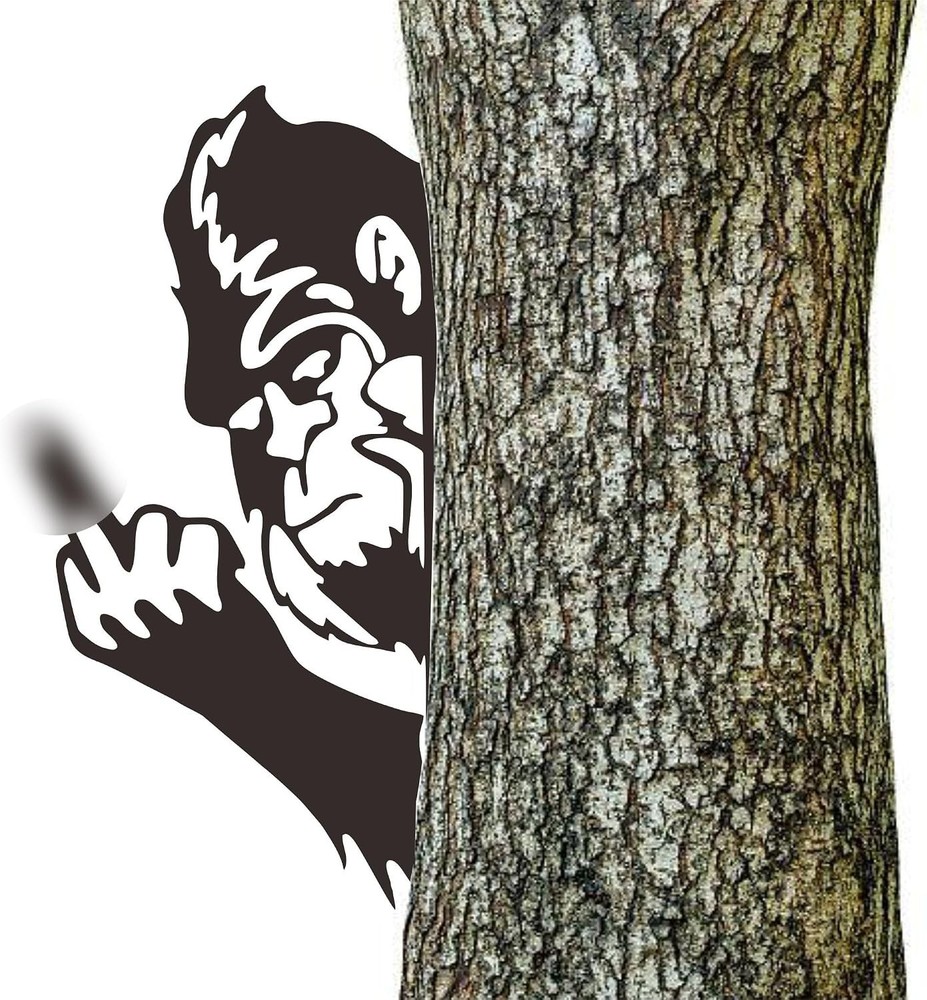 Whimsical Bigfoot Peeping Wall Art – Weather Resistant Metal Decor for Outdoors