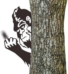 Whimsical Bigfoot Peeping Wall Art – Weather Resistant Metal Decor for Outdoors