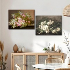 Vintage Floral Wall Art Set of 2, 16″L x 12″W, 2Pcs Flower