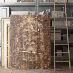 Shroud of Turin – Face of Jesus Christ Bible God Christian Canvas Wall Art Print