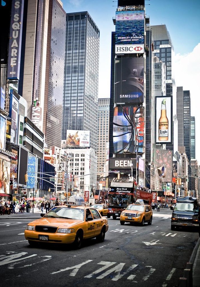Time Square Midtown Manhattan New York City NYC Photo Art Print Poster 12×18