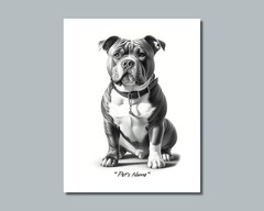 Personalized PIT BULL BULLY Pet Print Photo DOG’S NAME Picture 8×10 11×14 (P8)