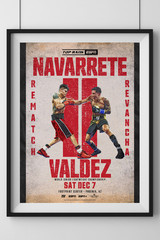 Emanuel Navarrete vs. Oscar Valdez II Official Event Poster No Frame