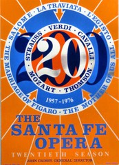 Robert Indiana Santa Fe Opera 20th Season 1976 Vintage Silkscreen Poster 31 x 22