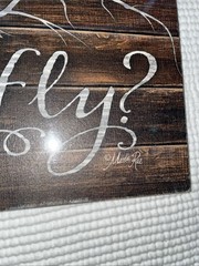 New Marla Rae Wall Art Wooden Sign «What If I Fail? Oh But What If You Fly?»