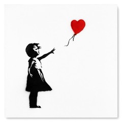 BANKSY “Girl With Balloon” Reproduction on Canvas ready To Hang 26 x 40 Inches