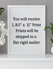 Elephant Wall Art Print, Monochromatic Wildlife Art Print, Wall Decor Home Decor