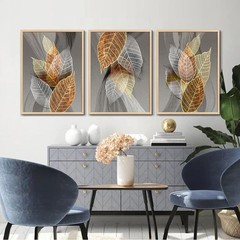 Natural Wood Framed Wall Art For Living Room Large Size Wall Decorations For …
