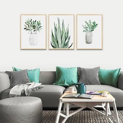 Natural Wood Framed Wall Art Painting For Dining Room Family Wall Decor For B…