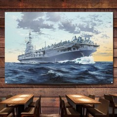 USS Midway (CV-41) Aircraft Carrier Battleship Posters and Prints Hanging Flag