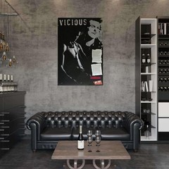 662576 Sid Vicious Sex Pistols Silver Jubilee Cutout Photo Wall Print Poster