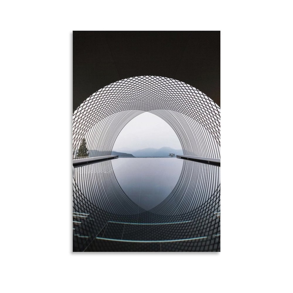 Art Poster Unique Architecture Unframed Inside Canvas Decor 12×18 Inch 1-Piece