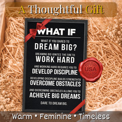 Dare to Dream Big Motivational Wall Art Framed Poster 11×17 Inspirational Quote