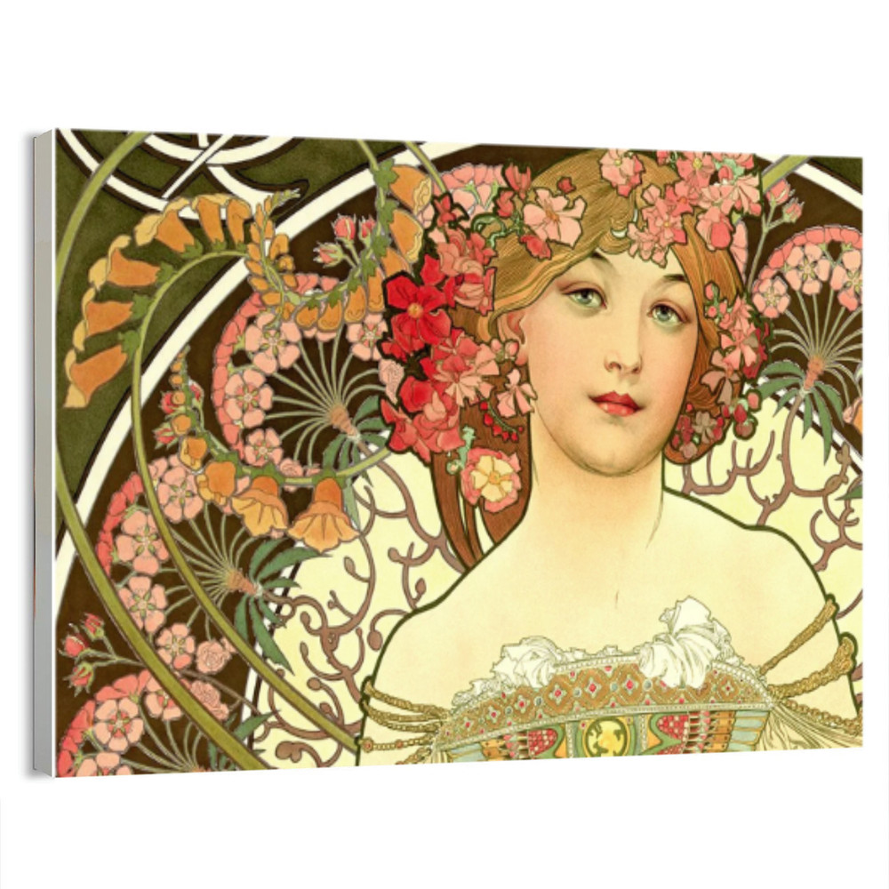 1896 Alphonse Mucha Reverie Daydream Art Nouveau Poster or Canvas Home Decor