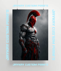Gladiator Roman Warrior Art Poster Print – No Frame