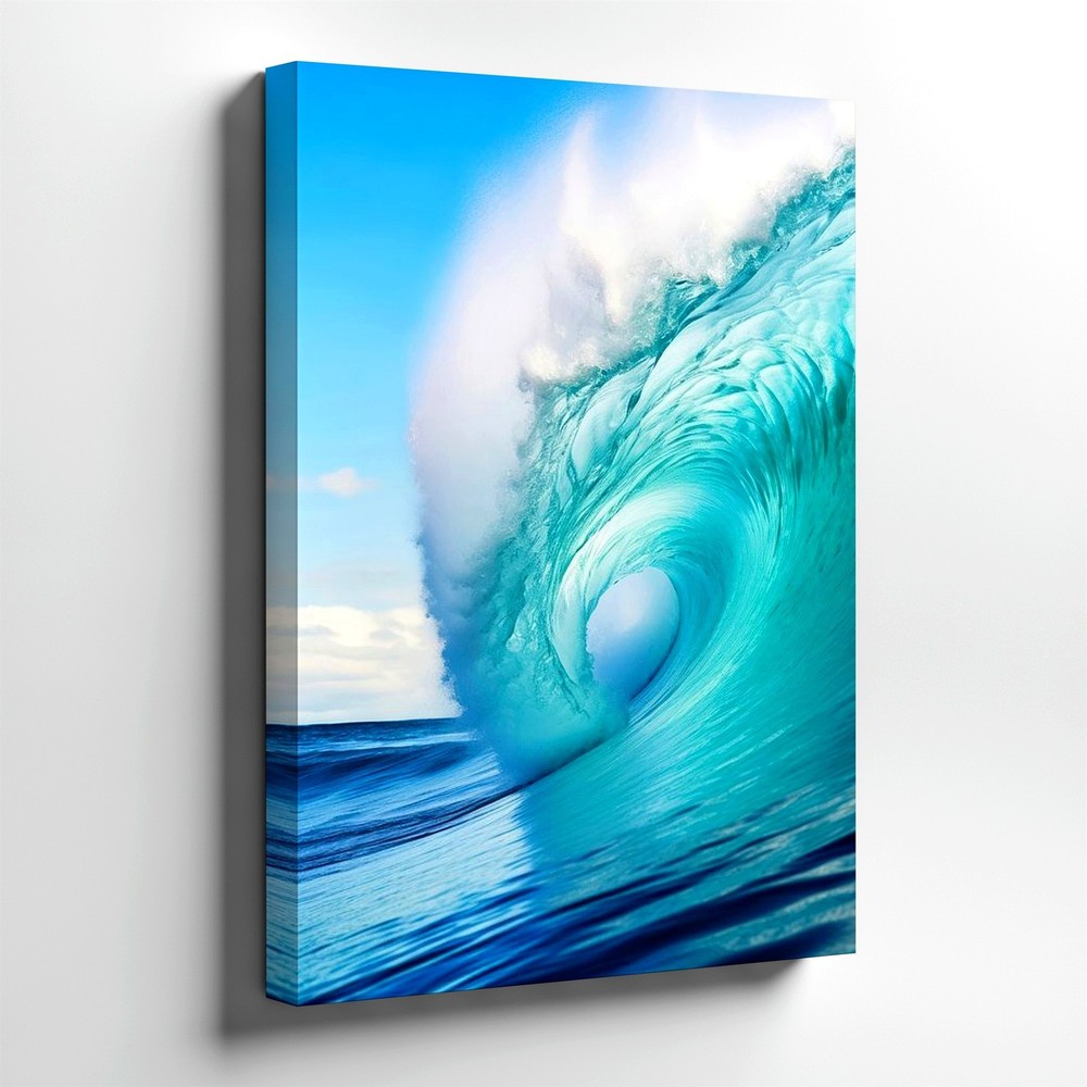 Wall Art Ocean Wave Canvas Print Turquoise Sea Coastal Beach Home Decor Poster