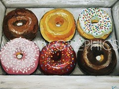 Donuts Sweet Dessert, Roz, Wall Decor Art Print Poster 11″ x 14″ 339
