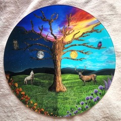 Round Acrylic Print Wall Art Mother Nature is Watching digital design- 11″ x 11″